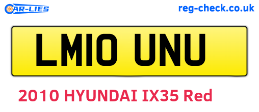 LM10UNU are the vehicle registration plates.