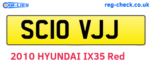 SC10VJJ are the vehicle registration plates.