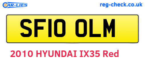 SF10OLM are the vehicle registration plates.