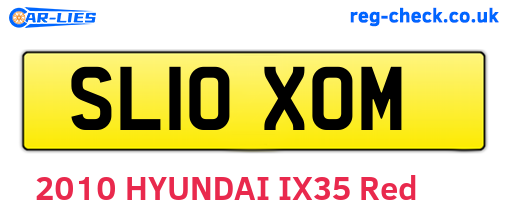 SL10XOM are the vehicle registration plates.