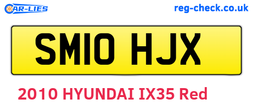 SM10HJX are the vehicle registration plates.