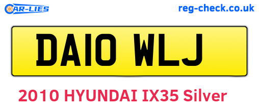 DA10WLJ are the vehicle registration plates.