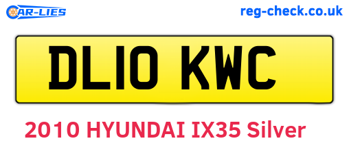 DL10KWC are the vehicle registration plates.