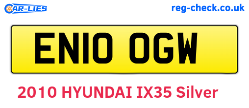 EN10OGW are the vehicle registration plates.