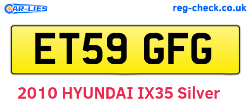 ET59GFG are the vehicle registration plates.