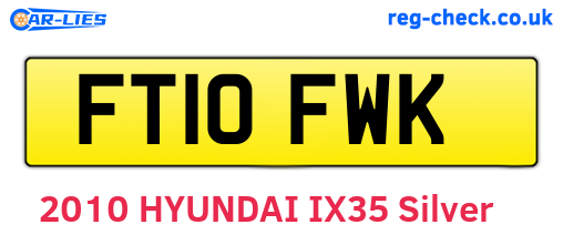 FT10FWK are the vehicle registration plates.