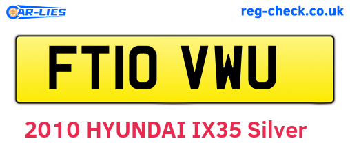 FT10VWU are the vehicle registration plates.