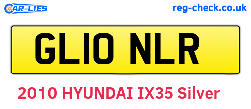 GL10NLR are the vehicle registration plates.