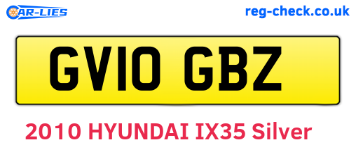 GV10GBZ are the vehicle registration plates.