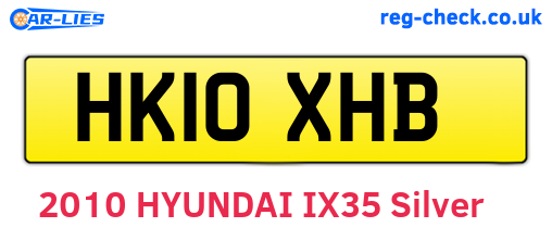 HK10XHB are the vehicle registration plates.