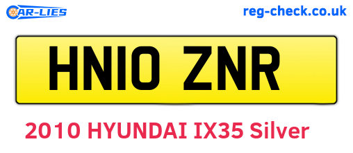 HN10ZNR are the vehicle registration plates.