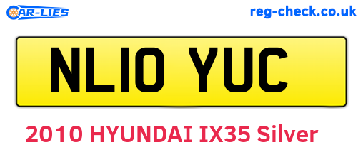 NL10YUC are the vehicle registration plates.