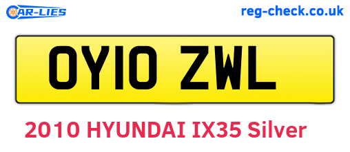 OY10ZWL are the vehicle registration plates.