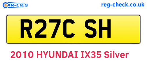 R27CSH are the vehicle registration plates.