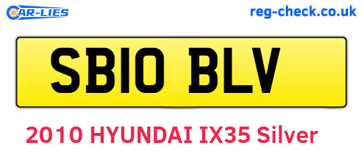 SB10BLV are the vehicle registration plates.