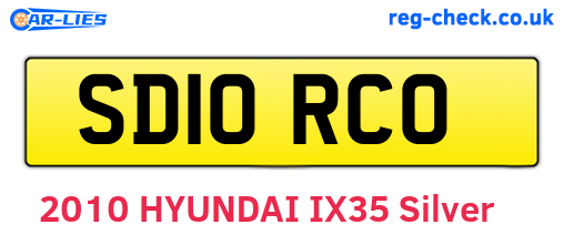 SD10RCO are the vehicle registration plates.