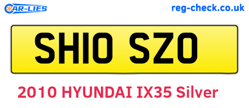 SH10SZO are the vehicle registration plates.