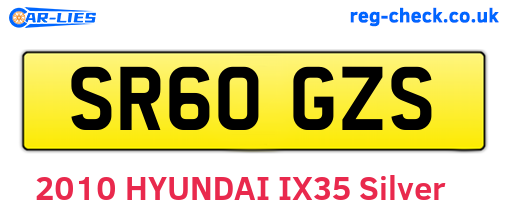 SR60GZS are the vehicle registration plates.