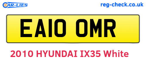 EA10OMR are the vehicle registration plates.
