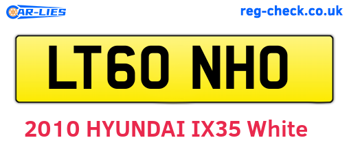 LT60NHO are the vehicle registration plates.