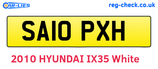 SA10PXH are the vehicle registration plates.