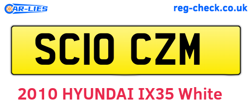 SC10CZM are the vehicle registration plates.