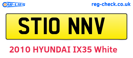 ST10NNV are the vehicle registration plates.