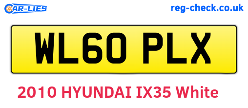 WL60PLX are the vehicle registration plates.