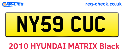 NY59CUC are the vehicle registration plates.