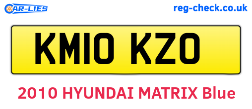 KM10KZO are the vehicle registration plates.