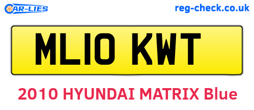 ML10KWT are the vehicle registration plates.