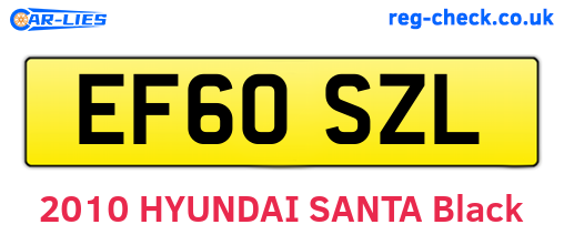 EF60SZL are the vehicle registration plates.