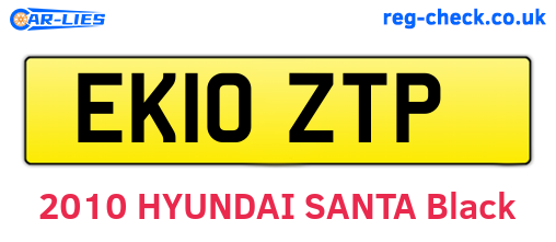 EK10ZTP are the vehicle registration plates.