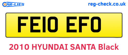 FE10EFO are the vehicle registration plates.