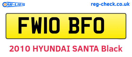 FW10BFO are the vehicle registration plates.