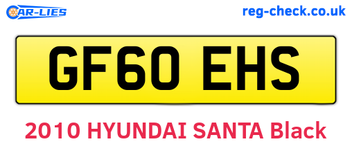 GF60EHS are the vehicle registration plates.