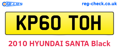 KP60TOH are the vehicle registration plates.