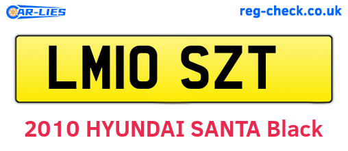 LM10SZT are the vehicle registration plates.