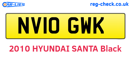 NV10GWK are the vehicle registration plates.