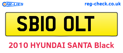 SB10OLT are the vehicle registration plates.