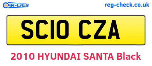 SC10CZA are the vehicle registration plates.
