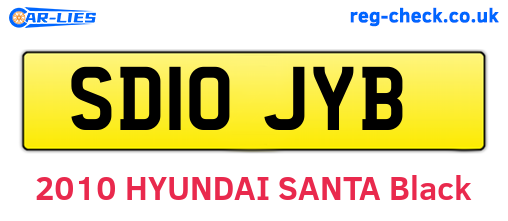 SD10JYB are the vehicle registration plates.