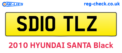 SD10TLZ are the vehicle registration plates.