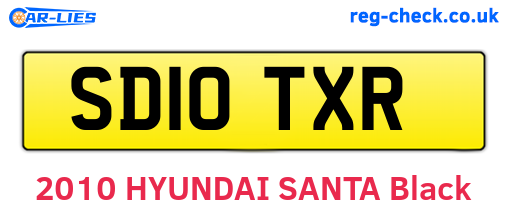 SD10TXR are the vehicle registration plates.