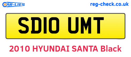 SD10UMT are the vehicle registration plates.