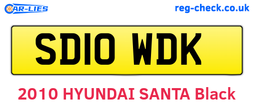SD10WDK are the vehicle registration plates.