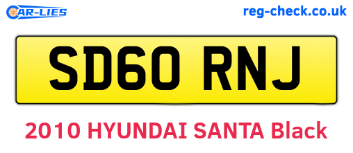 SD60RNJ are the vehicle registration plates.