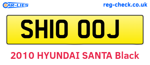 SH10OOJ are the vehicle registration plates.