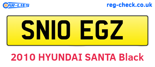 SN10EGZ are the vehicle registration plates.