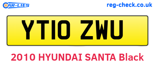 YT10ZWU are the vehicle registration plates.